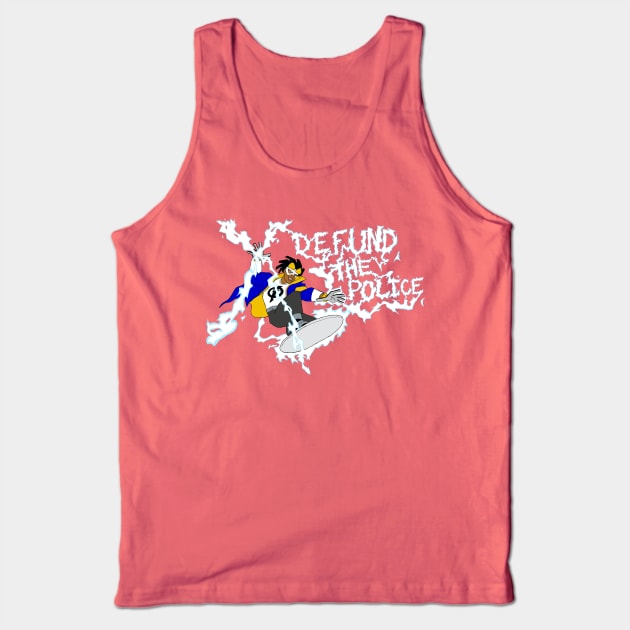 Static Shock Defund The Police Tank Top by TheDeathOfMyChildhood1